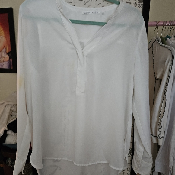 Violet & Claire Classic White Blouse - Picture 3 of 3